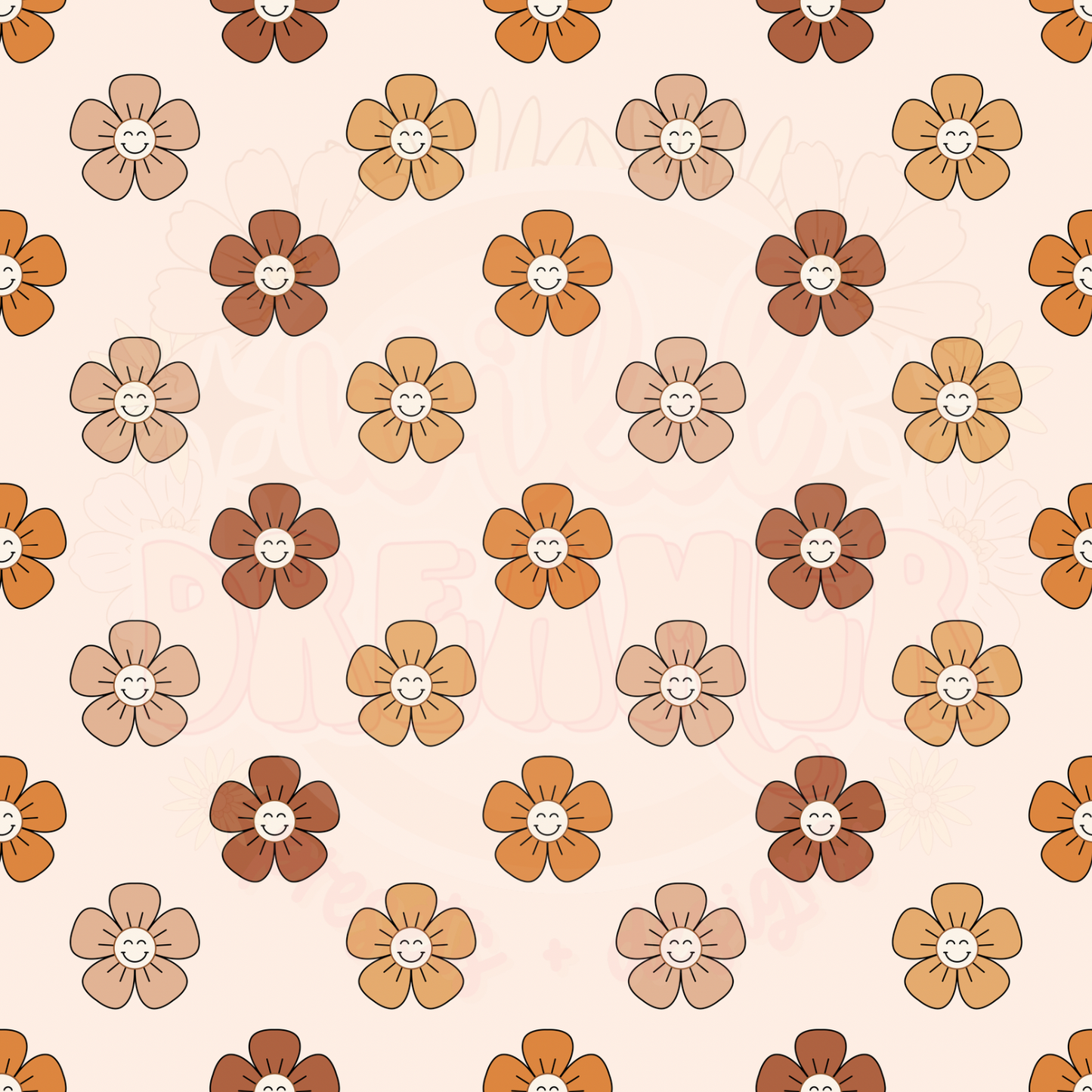 Neutral Smiley Flowers