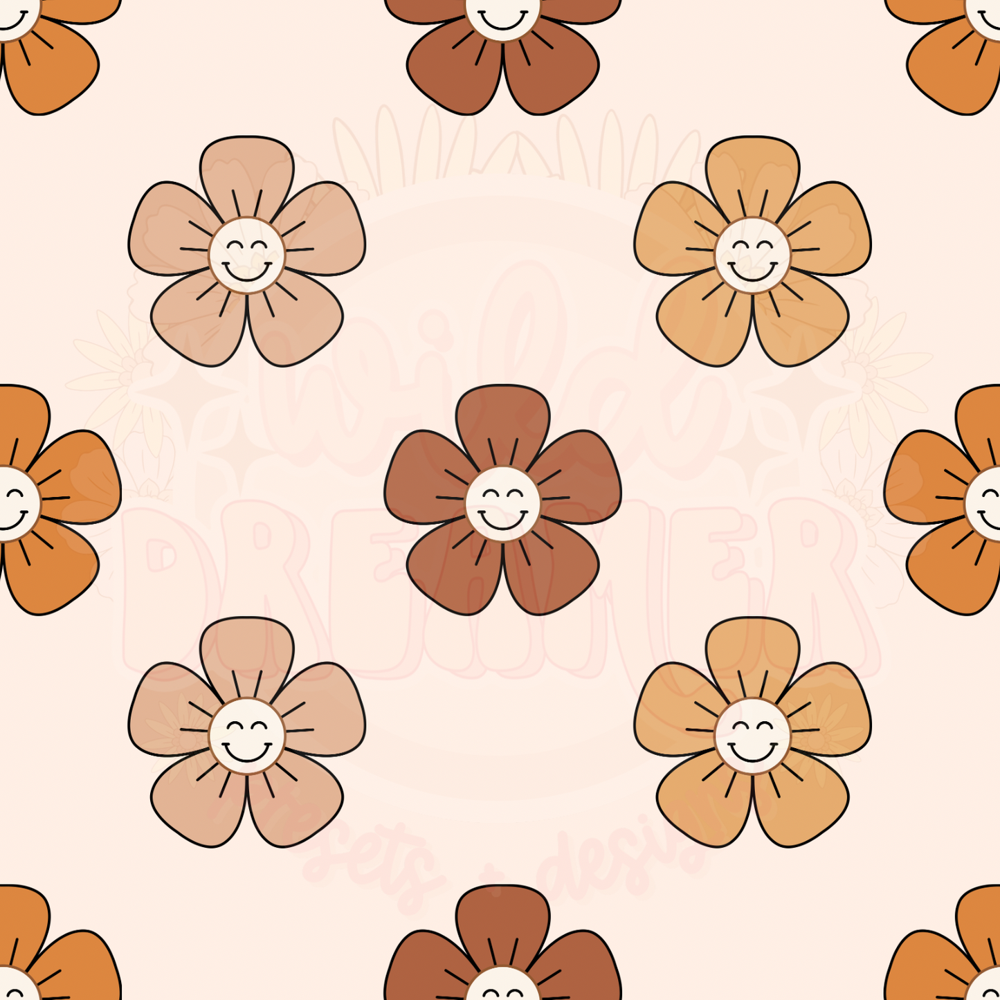 Neutral Smiley Flowers