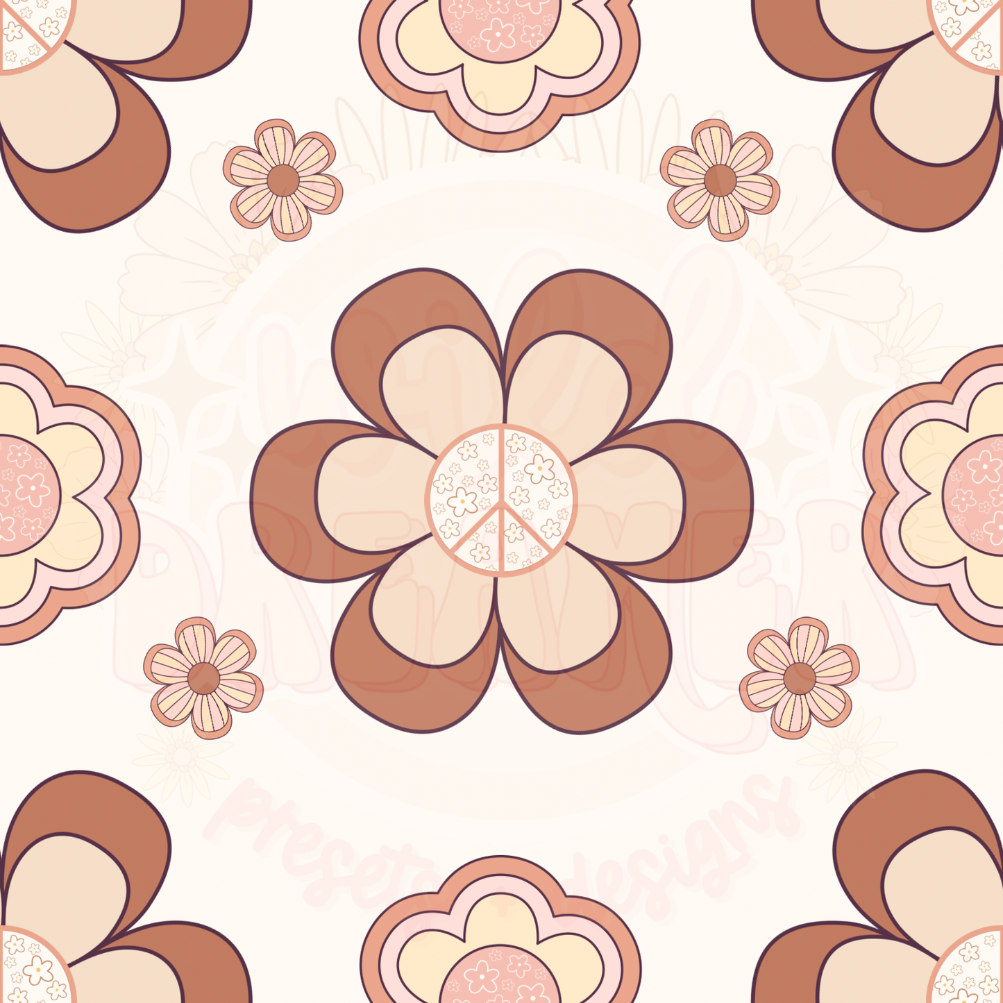 Neutral Groovy Flowers