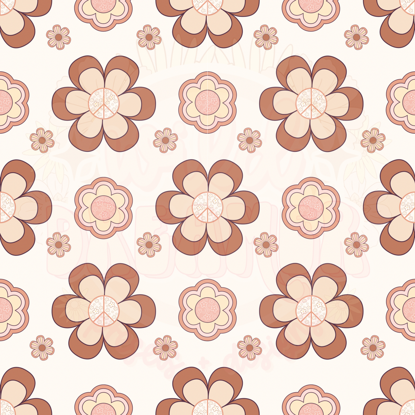 Neutral Groovy Flowers